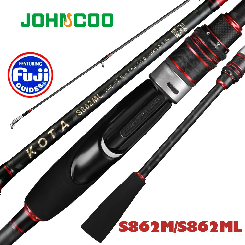 Fishing Rod Surf - Egi คันเบ็ดตกปลาปลาหมึก2.58เมตร, คันเบ็ดหมุน862เมตร862มล. คันเบ็ดตกปลาปลาหมึกแหวนฟูจิ40ตัน