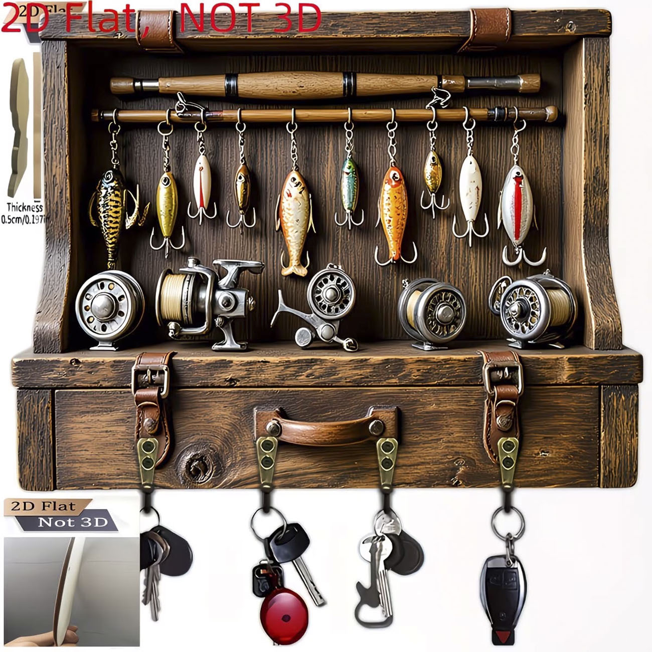 ที่แขวนกุญแจรูปเหยื่อตกปลาแบบว - Fishing Rod Combo บทวิจารณ์และราคา