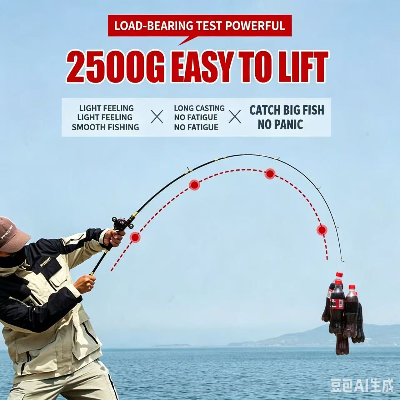 ชุดคันเบ็ดและรอกตกปลา M Power  - Fishing Rod Carbon Fiber บทวิจารณ์และราคา