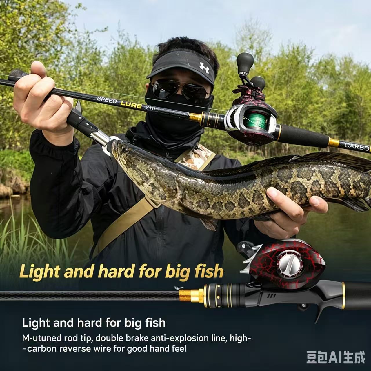 ชุดคันเบ็ดและรอกตกปลา M Power  - Fishing Rod Carbon Fiber บทวิจารณ์และราคา